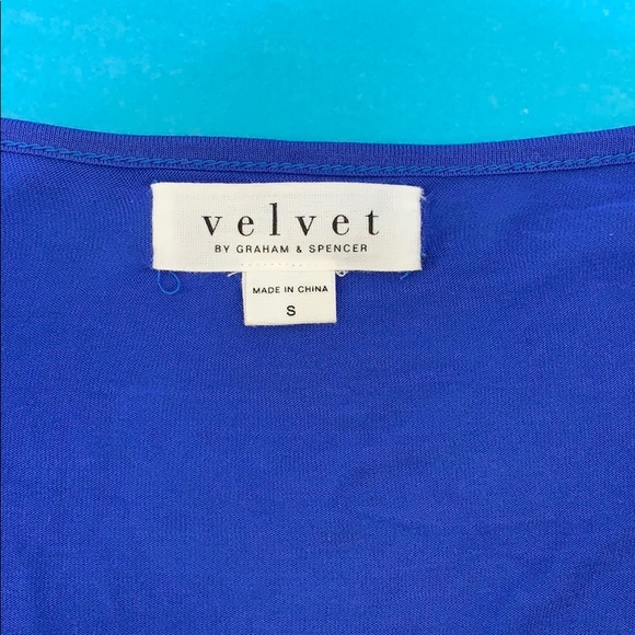 Velvet by graham and Spencer blue lace top - Picture 6 of 7